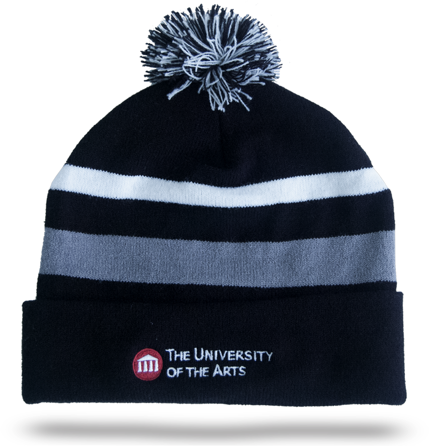 Roll Up Beanie With Pompom - Beanie (900x900), Png Download