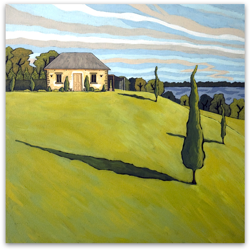 Canvas River - Painting (1025x1025), Png Download