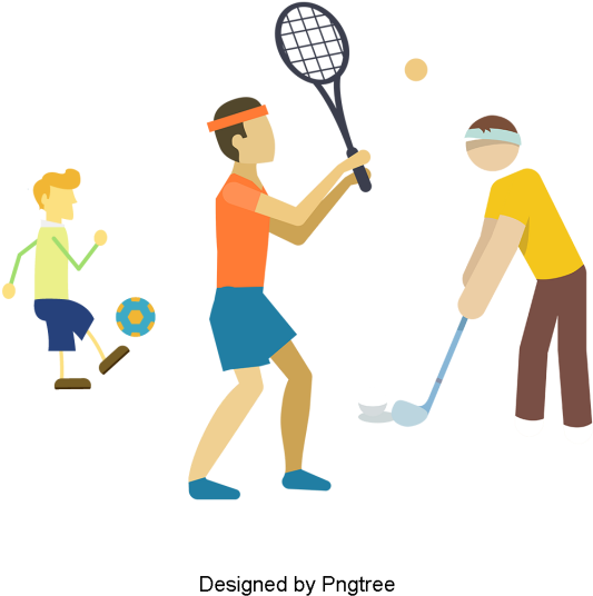 Cartoon Sports Fitness Exercise Sports People, Golf, - Illustration (640x640), Png Download