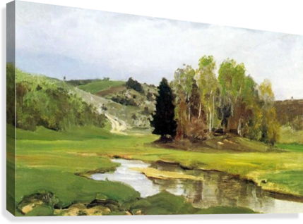 Svinka River Near Aleksin Canvas Print - River Svinka (429x318), Png Download