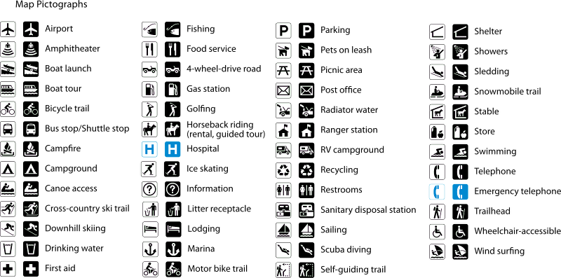 Picnic Site Map Symbol Nps Map Pictograph - Map Symbols Vector | Full Size Png Download | Seekpng
