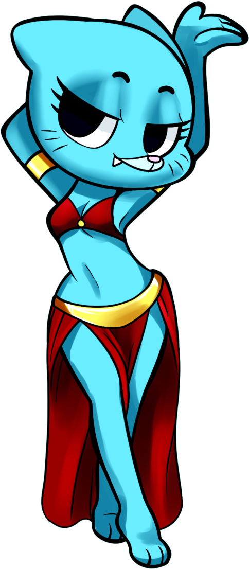 Nicole Belly Dancer By To Nio-d6n4i8z - Amazing World Of Gumball Nicole Bikinir (643x1243), Png Download