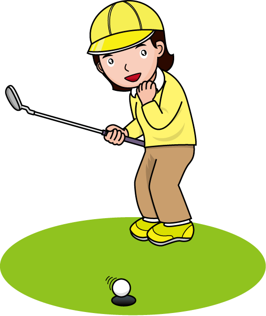 Golf Clipart Transparent - Playing Golf Clipart Png (533x633), Png Download