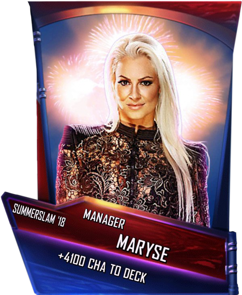 Support Maryse S4 21 Summerslam18 - Maryse Signed Wwe Photofile 8x10 (776x1033), Png Download