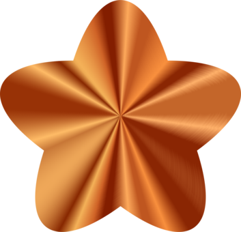 Bronze Cuteness Star Symmetry Description - Construction Paper (353x340), Png Download