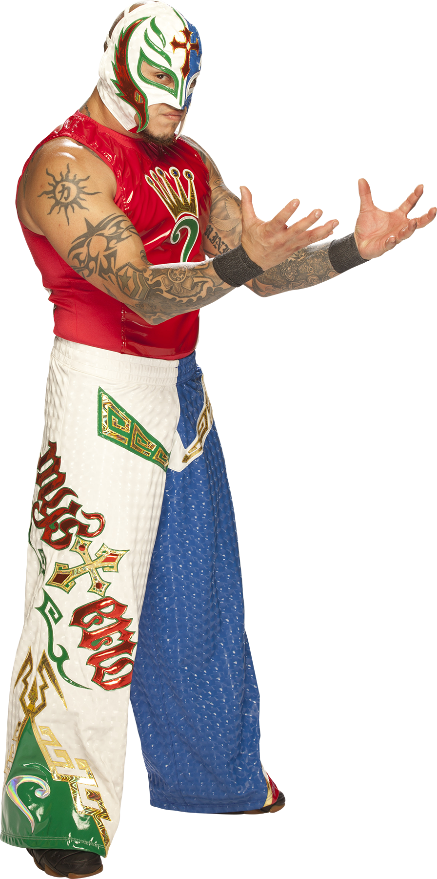 Pin By Leonor Benitez On Luchador - Rey Mysterio Mexican Suit (896x1800), Png Download