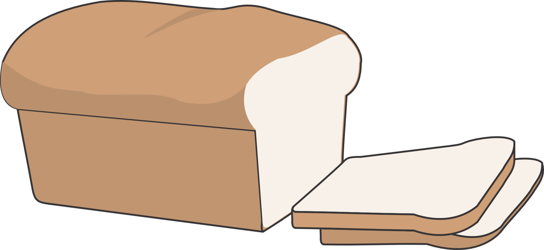 Piece Of Bread Clipart - Bread Free Clipart (1871x860), Png Download