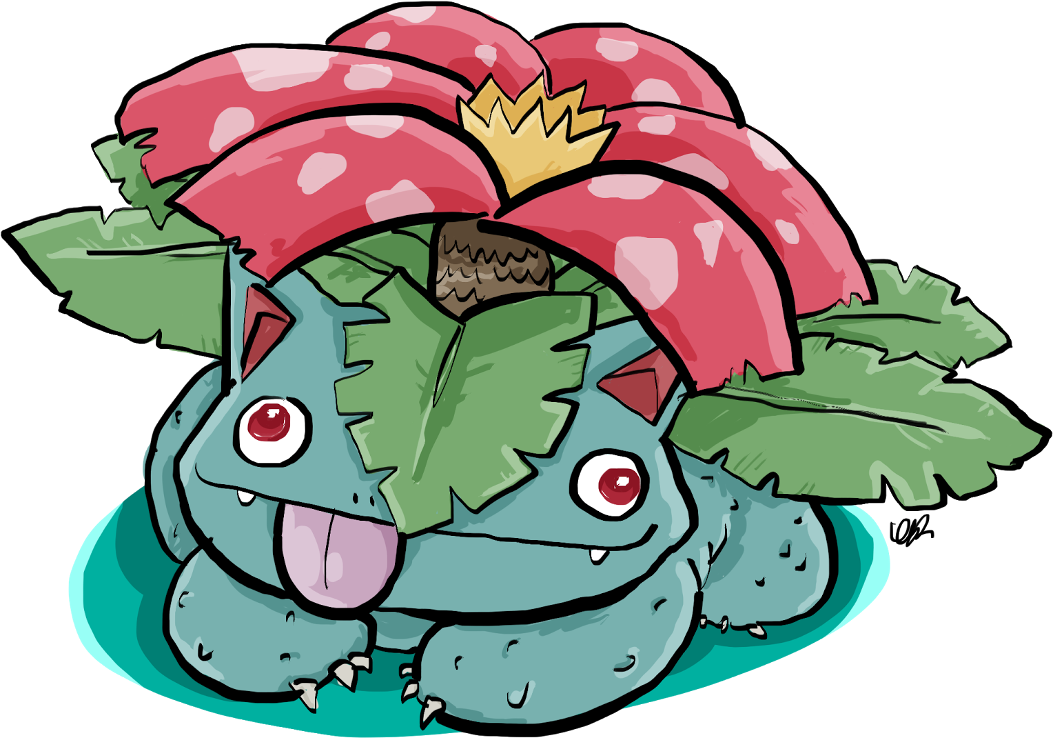 Png - Baby Venusaur (1600x1158), Png Download