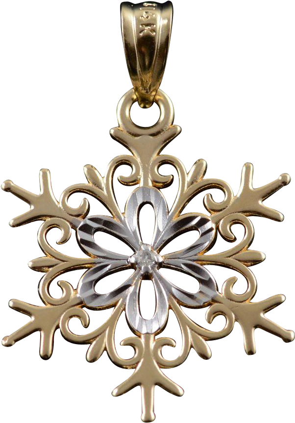 K Snowflake Christmas Winter Charm Pendant - Christmas Day (862x862), Png Download