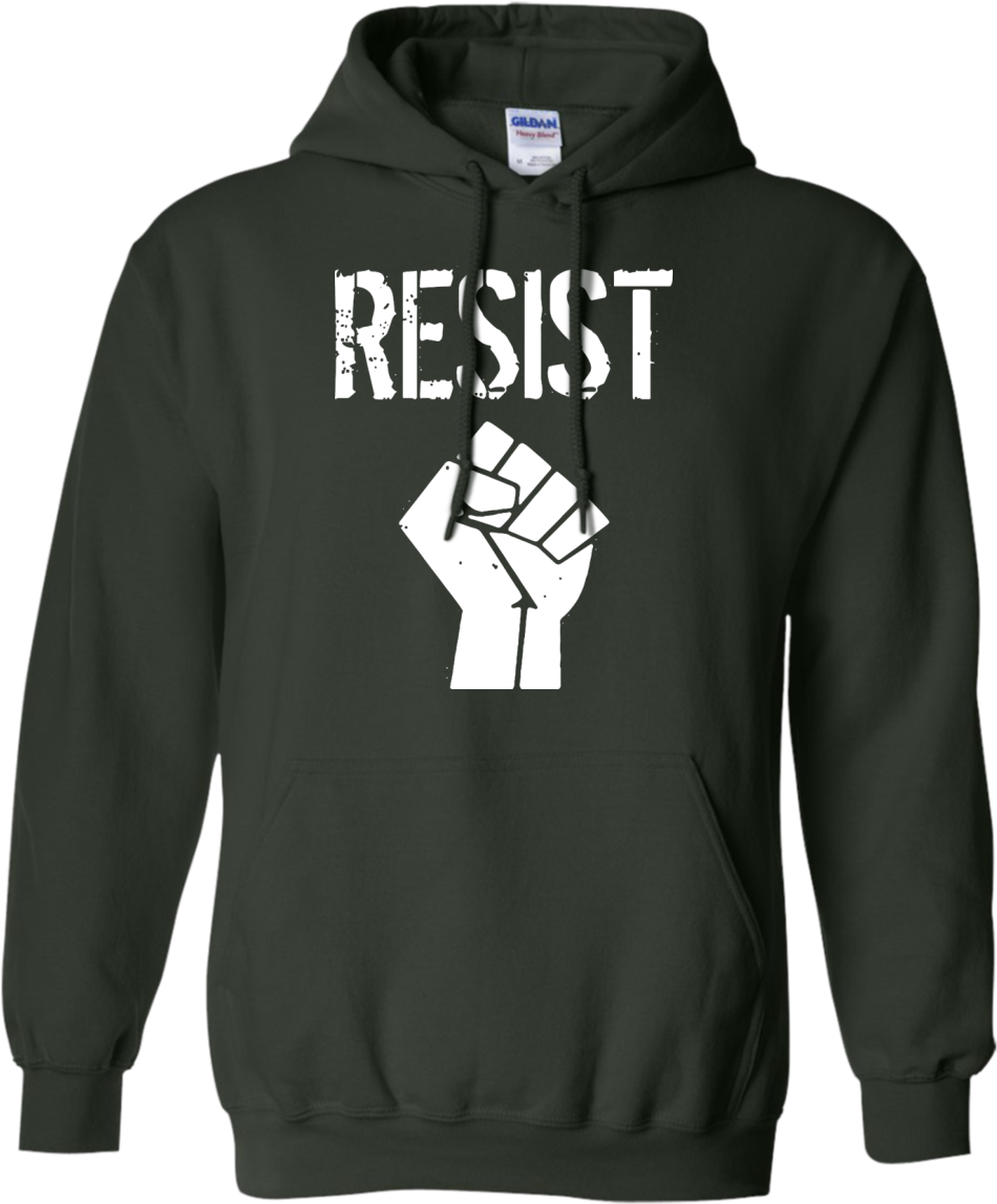 Resist Against Donald Trump Power Fist T Shirt - Ace Family Merchandise Hoodie (1155x1155), Png Download