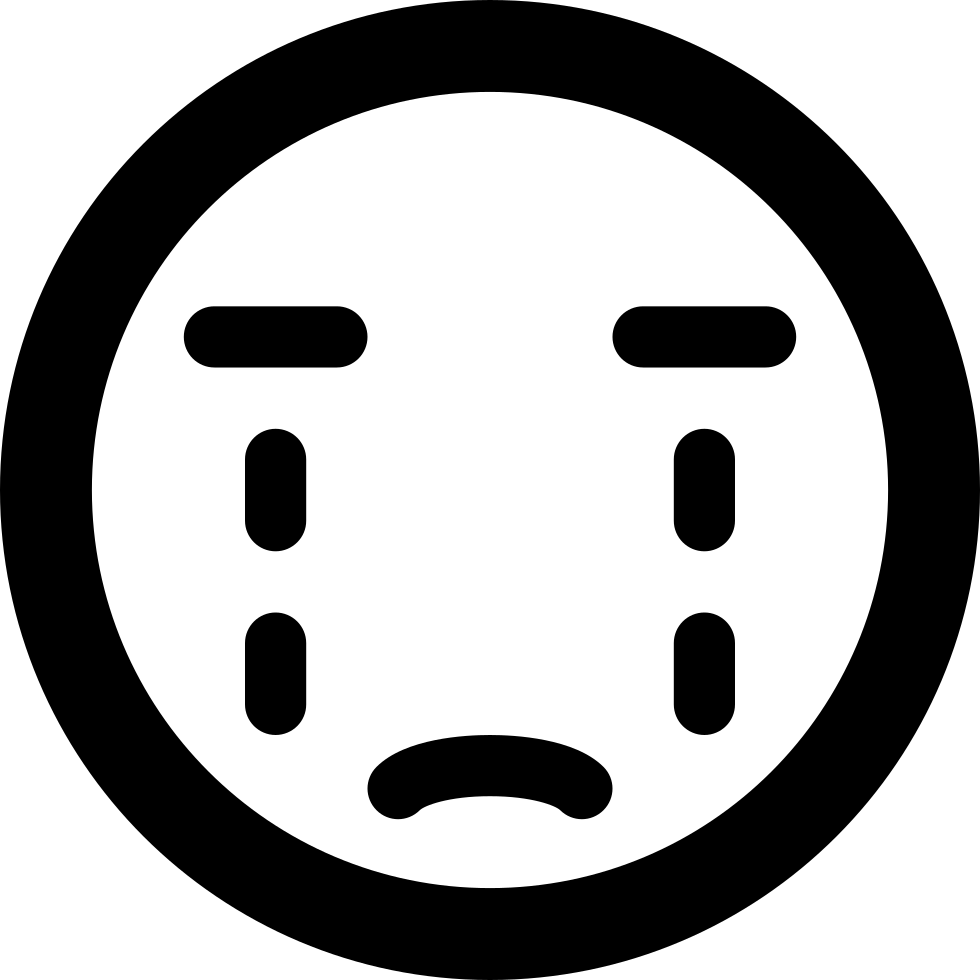 Crying Emoticon Smiley Face Comments With Crying Smiley - Surprised Icon (980x980), Png Download