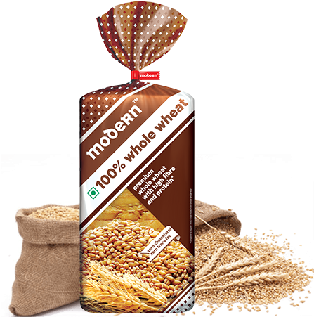 100% Whole Wheat Bread - Modern Whole Wheat Bread (500x523), Png Download
