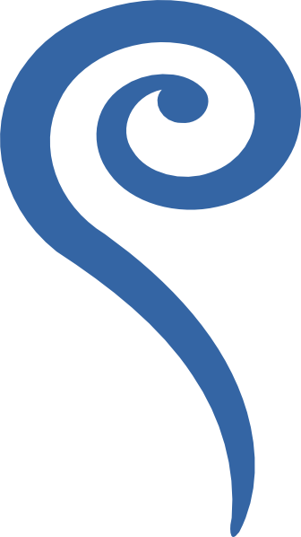 Big Blue Swirl Clip Art At Clker - Wind Swirls Clipart (336x598), Png Download