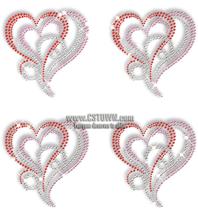 Crystal Heart Hotfix Design Strass Motif - Hotfix (450x450), Png Download