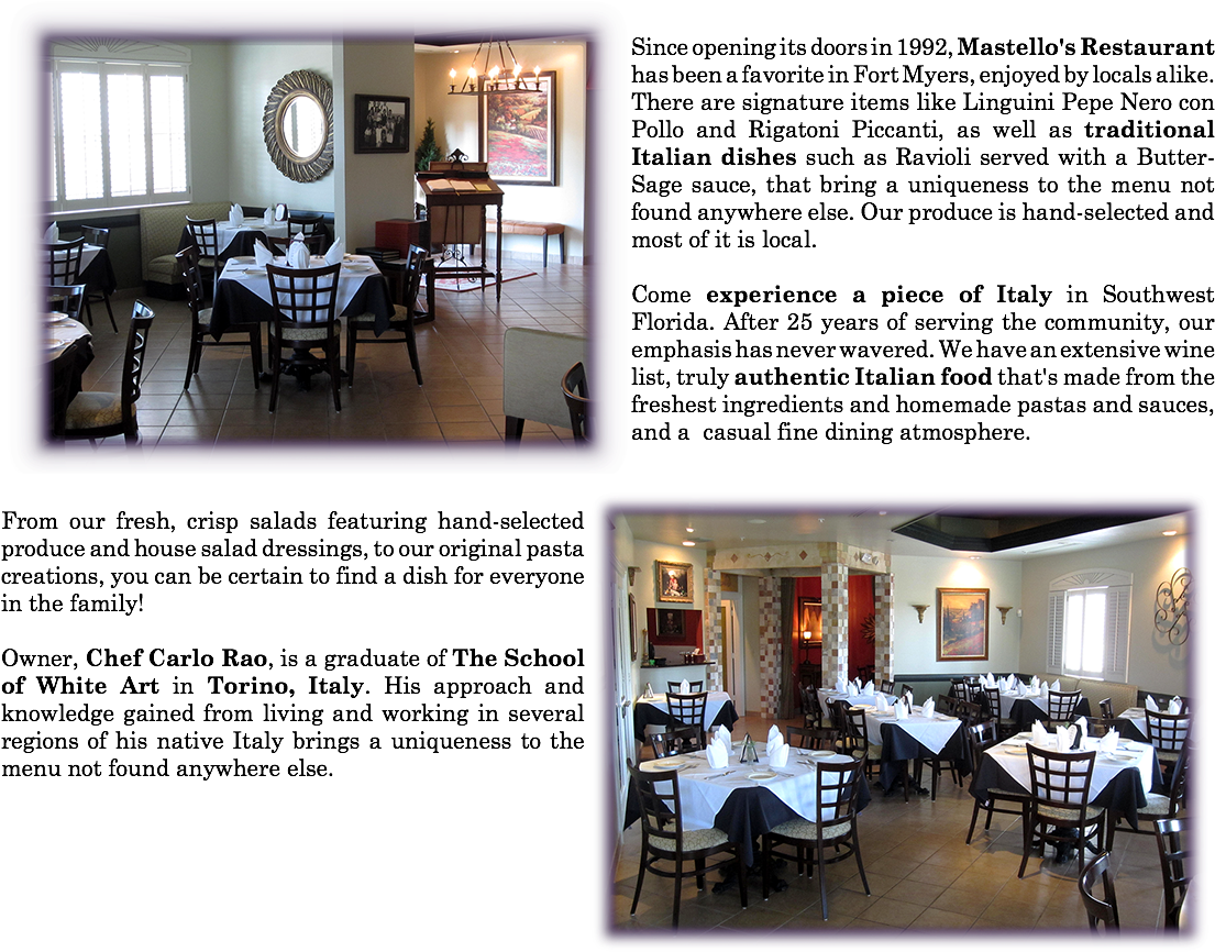 Since Opening Its Doors In 1992, Mastello's Restaurant - Mastello Ristorante (1119x882), Png Download