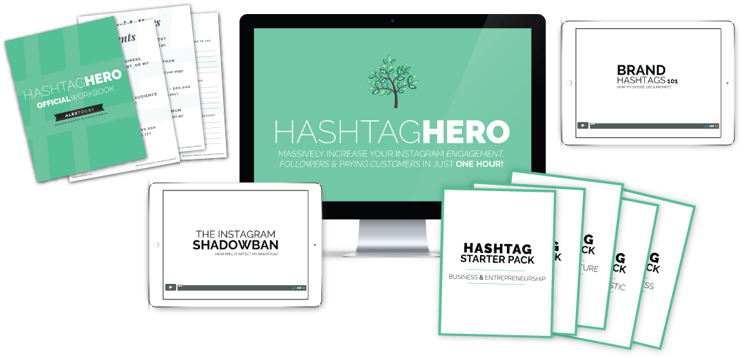 Hashtag Hero Is An Instagram Marketing Course That - Hashtag (1086x542), Png Download