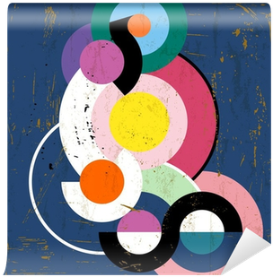 Abstract Circle Background, Retro/vintage Style With - Retro Style (400x400), Png Download