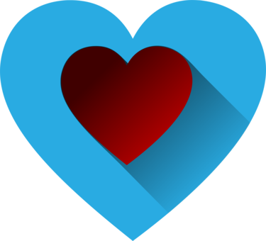 Heart Shadow Computer Icons Love Abstract Art - Clip Art (375x340), Png Download
