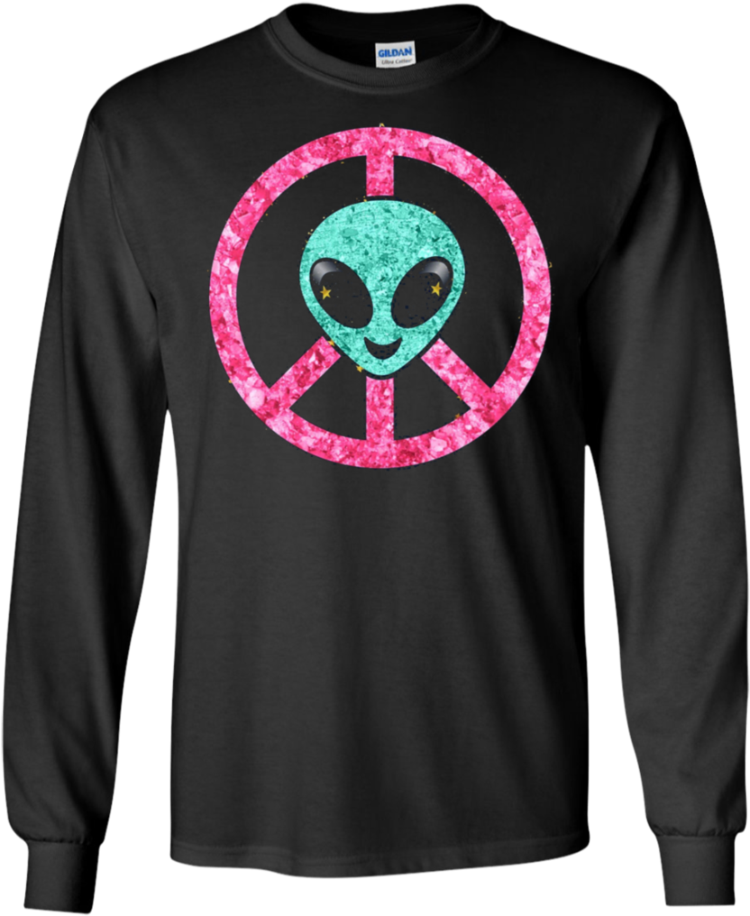 Vintage Emoji Hippie Alien Aqua Peace Sign Pink Gold - Funny Teaching Quotes For Tshirts (1024x1024), Png Download