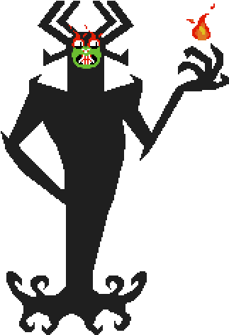 [oc] Aku From Samurai Jack - Samurai Jack Pixel Art (402x552), Png Download
