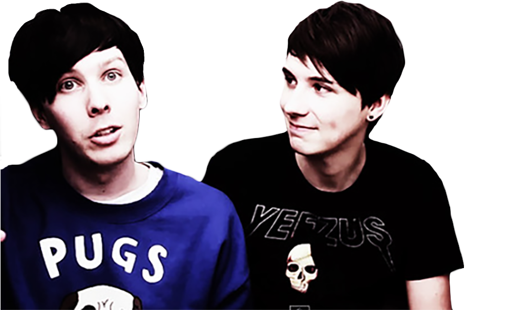 #heart Eyes Howell #danisnotonfire #amazingphil #dan - Transparent Dan And Phil (1093x634), Png Download