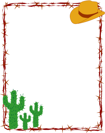 Vector Royalty Free Download Border Panda Free Images - Cowboy Border Clipart (350x445), Png Download