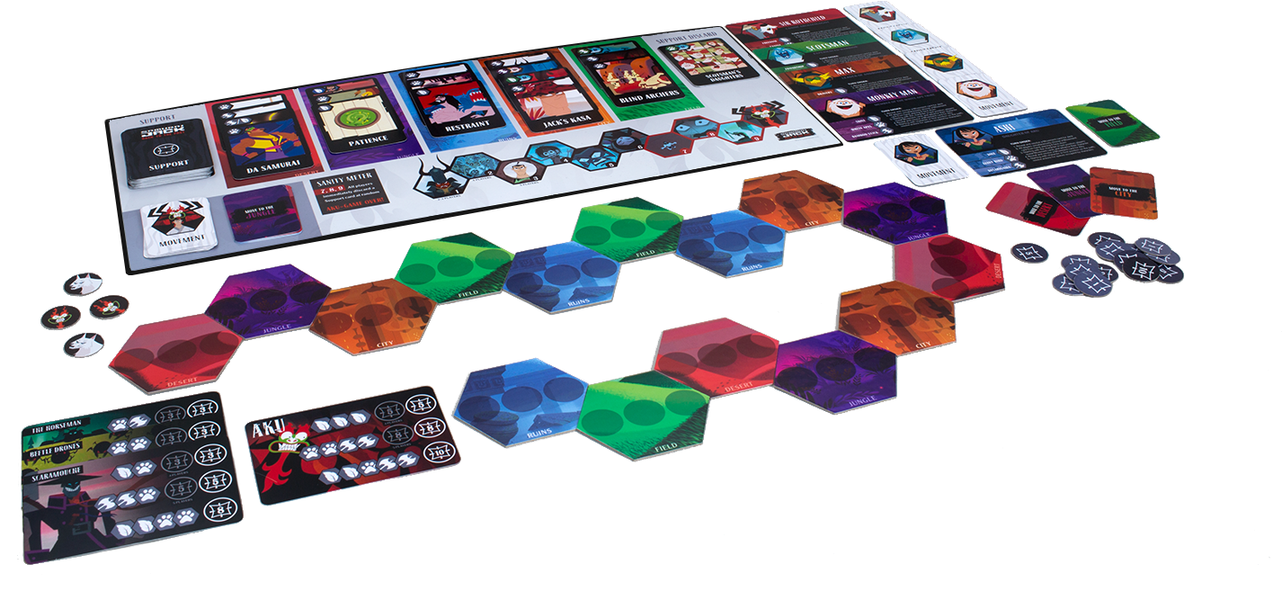 Back To The Past - Samurai Jack Board Game (1550x681), Png Download