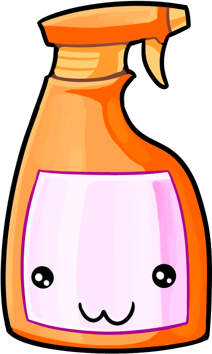 Orange Spray Bottle (800x800), Png Download