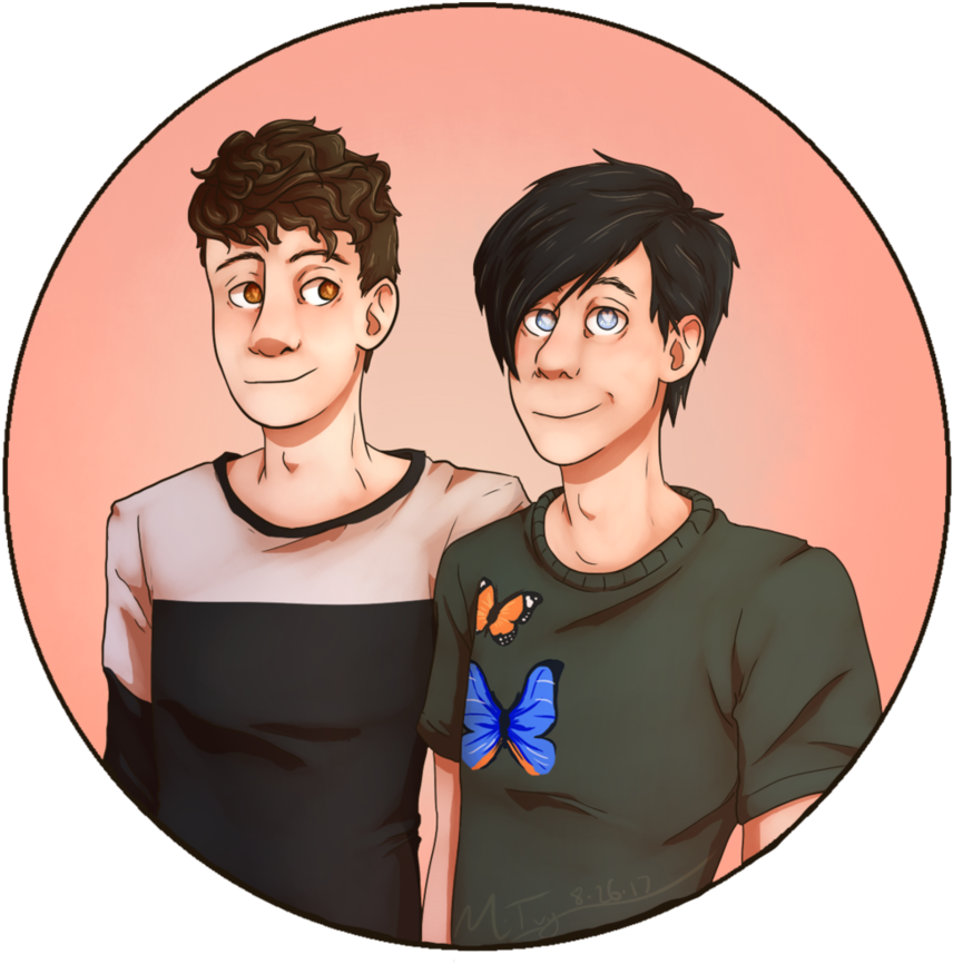 Heart Eyes Howell, Danisnotonfire, Amazingphil, Phan - Library (901x887), Png Download