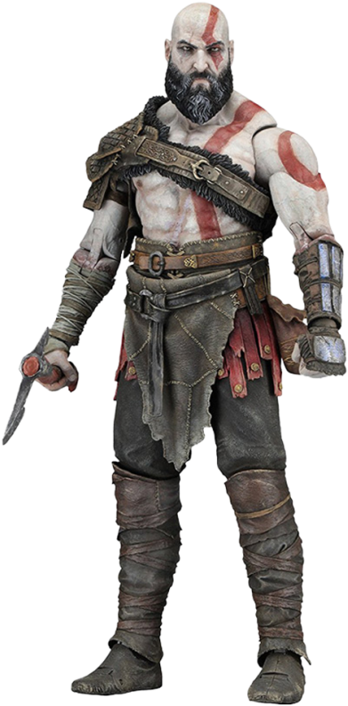 Kratos God Of War 4 Png Png Black And White Stock - Kratos God Of War 2018 (430x830), Png Download