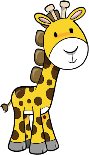 Baby Giraffe Png - Cartoon Giraffe (400x600), Png Download