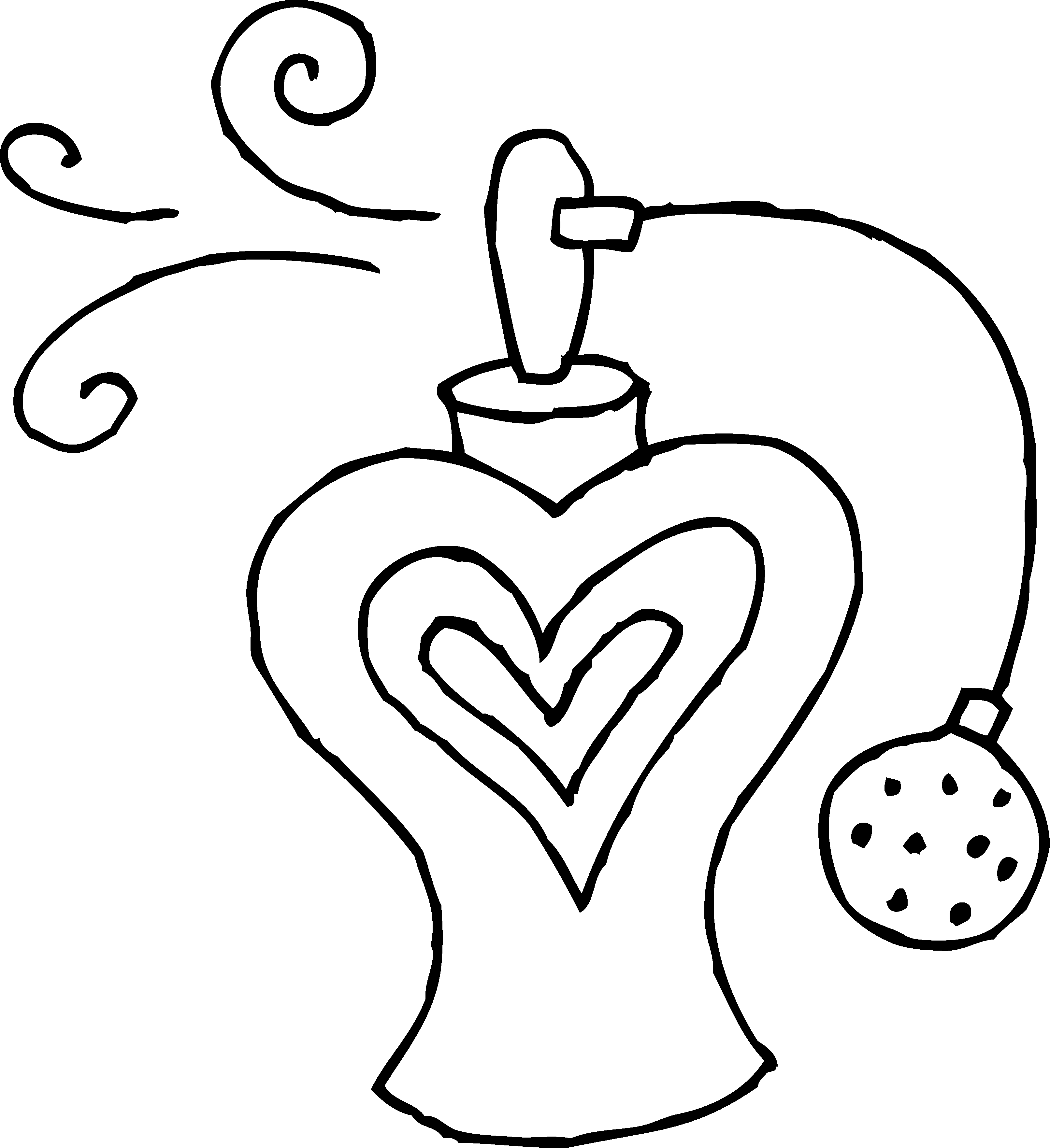 Free Clip Art - Perfume Clipart Black And White (3223x3525), Png Download