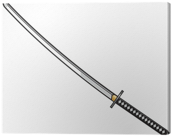 Japanese Sword Canvas Print • Pixers® • We Live To - Small Samurai Sword Tattoo (400x400), Png Download