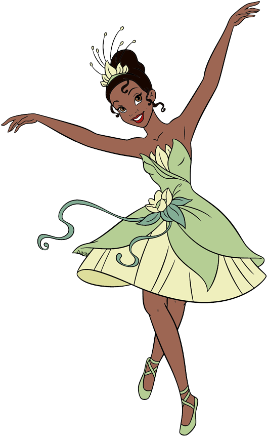 Image Download The Princess And Frog Clip Art Disney - Disney Princess Tiana Ballerina (533x869), Png Download