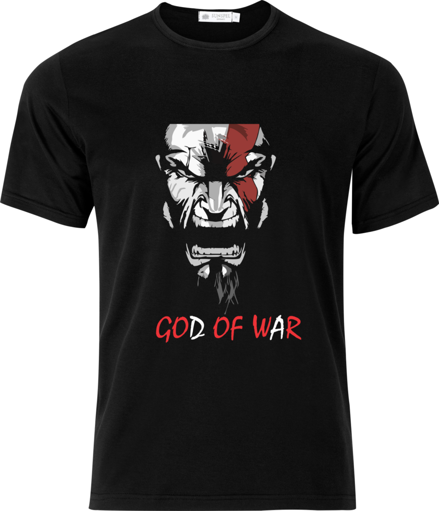 God Of War Kratos Special Half Sleeve T-shirt - Gary Numan T Shirts Uk (879x1023), Png Download