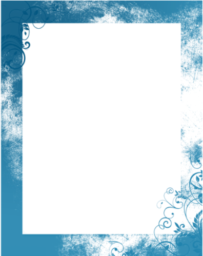 Blue Picture Frame Png - Blue Grunge Frame Png (720x540), Png Download