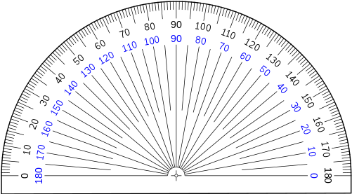 Protractor - 180 Degrees (500x500), Png Download
