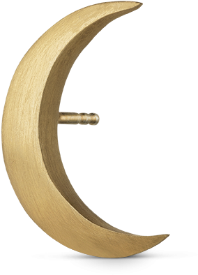 Half Moon Stud (709x709), Png Download