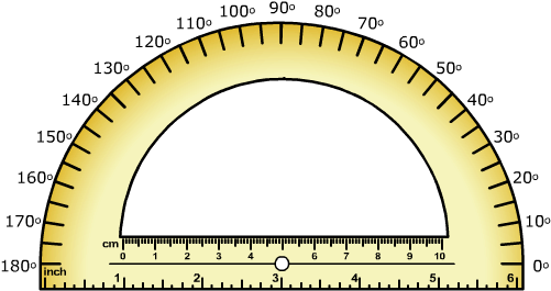 Protractor - Blank Clock (508x271), Png Download