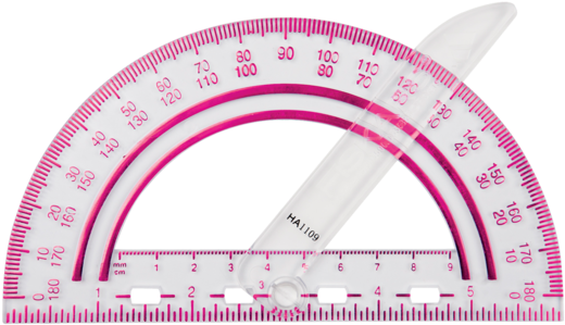 9450 Pink Pp - Protractor With Swing Arm (555x416), Png Download