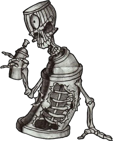 Bombe Tag Graff Graffiti Spray Can Spray - Graffiti Spray Can Tattoo Designs (360x448), Png Download