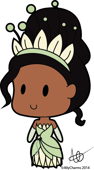Tiana Chibi By Allycharms On Deviantart - Chibi Disney Princess Tiana (357x647), Png Download
