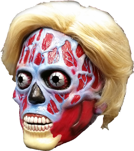 They Live Alien Hillary Clinton Edition Halloween Mask - Adult's Latex Hilary Clinton They Live Mask (436x639), Png Download