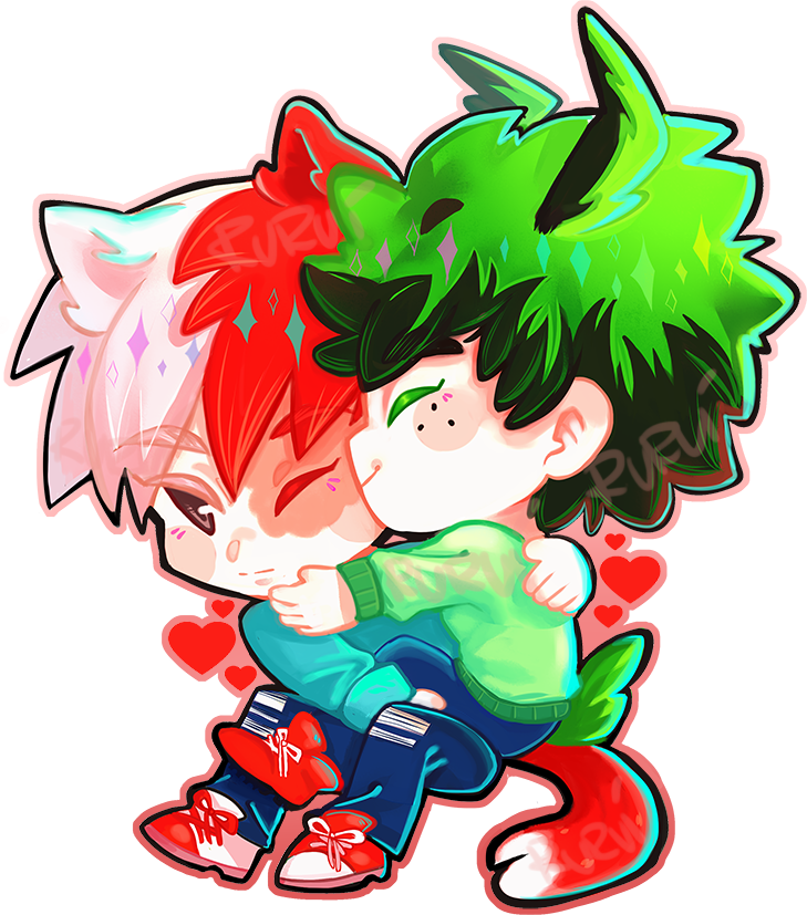 Todoroki And Midoriya Deku Tododeku Charm Keychain - Deku Todoroki (729x827), Png Download