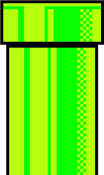Super Pixel Art Maker - Super Mario Pipe 8 Bit (420x620), Png Download