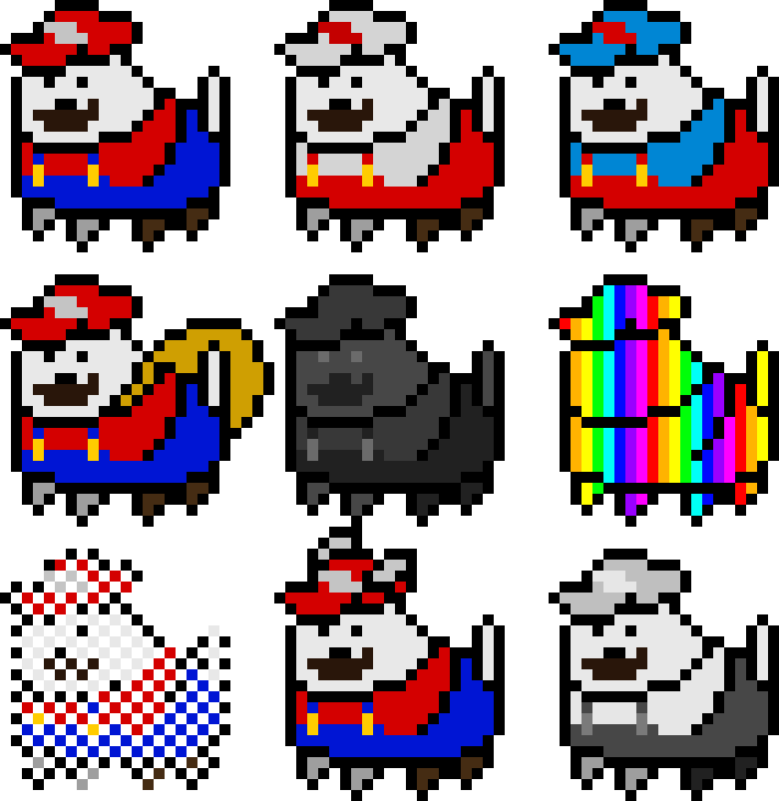 Annoying Dog In Super Mario Power Ups Pixel Art Maker - Pixel Mario Power Ups (710x730), Png Download