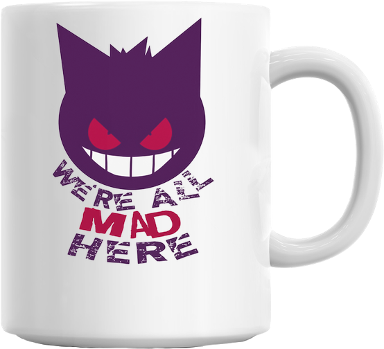Gengar Cheshire Cat Mug - Alice And Wonderland Varsity Jacket (629x579), Png Download