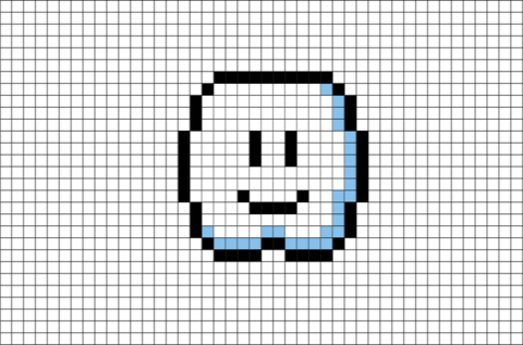 Pixel Art Mario - Super Mario Cloud Pixel Art (480x317), Png Download