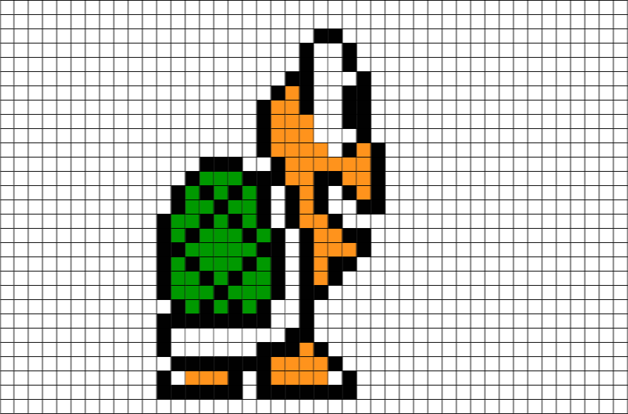 Mario Pixel Art Koopa (880x581), Png Download