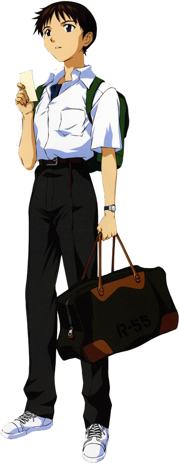 Shinji Ikari - Don T Talk To Me Or My Son Ever Again Evangelion (414x943), Png Download